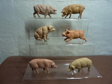 6 Schweine von Elastolin und